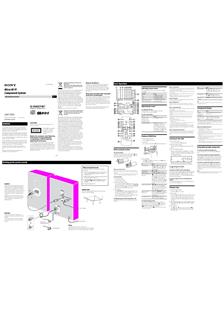 Sony CMT CPZ3 manual. Camera Instructions.